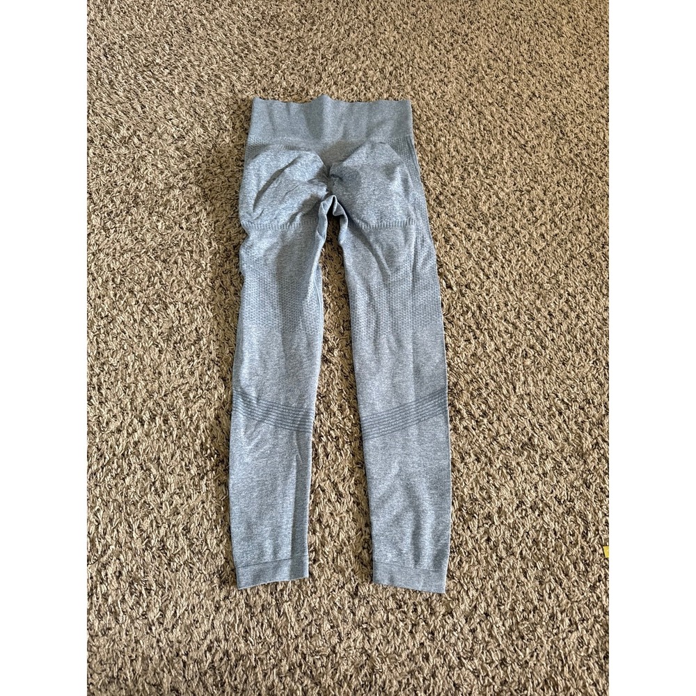 Fitness Yoga Women's Blue Pants Butt Lifting Seamless Leggings Size Small